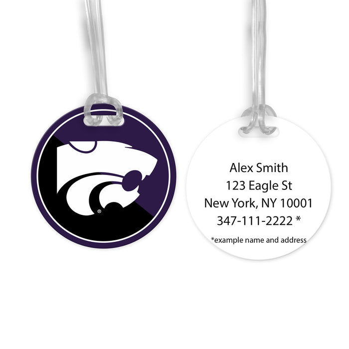 Kansas State University Luggage Bag Tag (round)