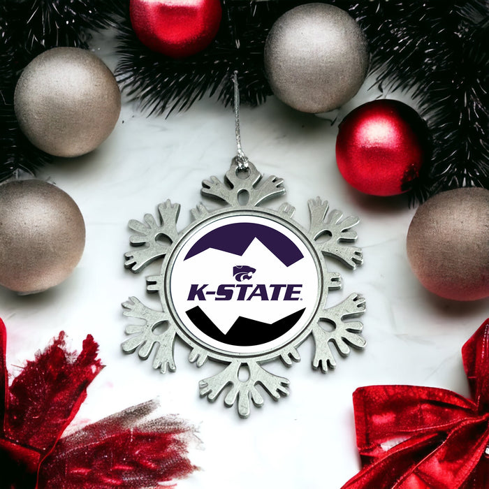 Kansas State University Christmas Ornament - Snowflake Metal