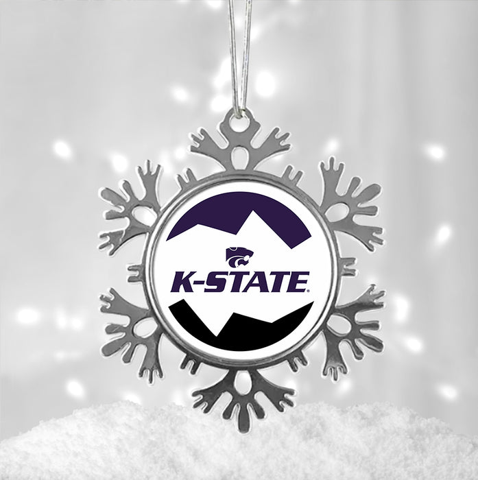 Kansas State University Christmas Ornament - Snowflake Metal