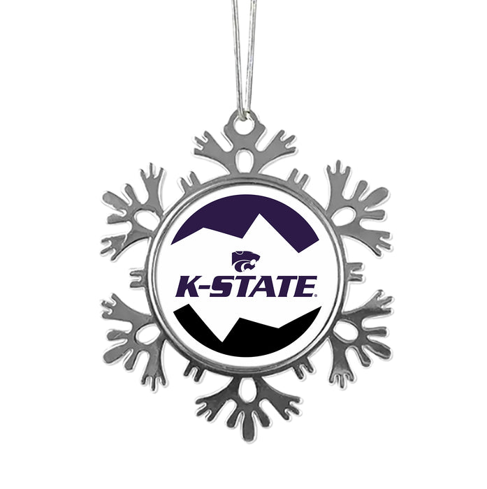 Kansas State University Christmas Ornament - Snowflake Metal