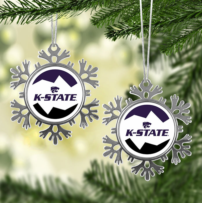 Kansas State University Christmas Ornament - Snowflake Metal