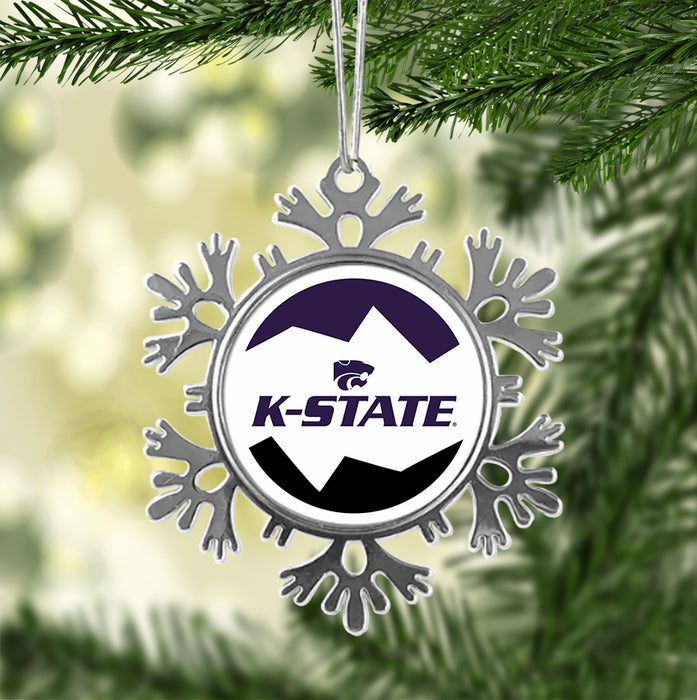 Kansas State University Christmas Ornament - Snowflake Metal