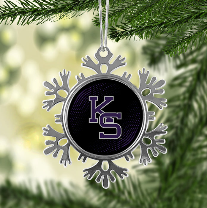 Kansas State University Christmas Ornament - Snowflake Metal