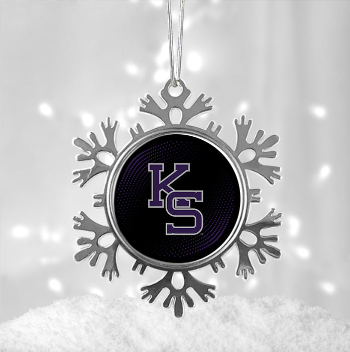 Kansas State University Christmas Ornament - Snowflake Metal