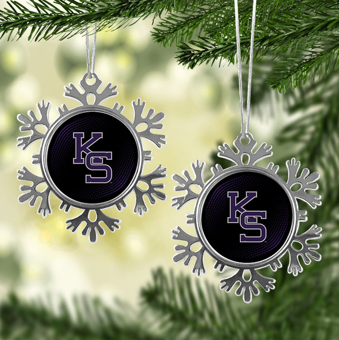 Kansas State University Christmas Ornament - Snowflake Metal