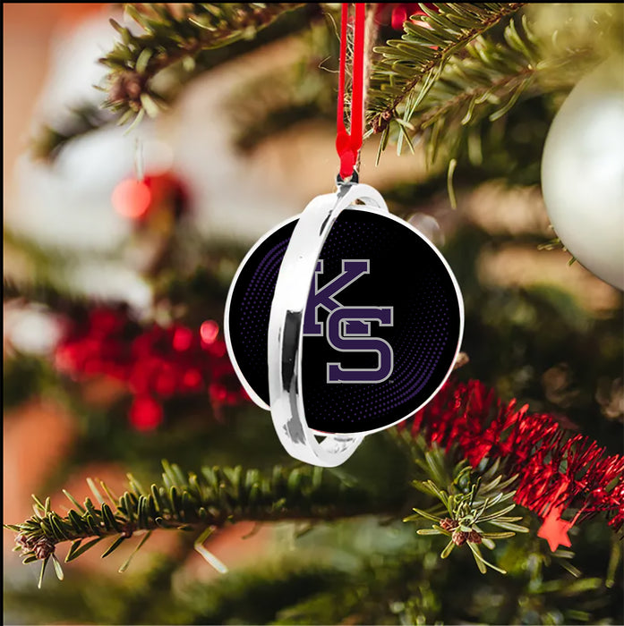 Kansas State University Christmas Reversible Flat Round Ornament