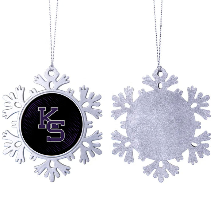 Kansas State University Christmas Ornament - Snowflake Metal