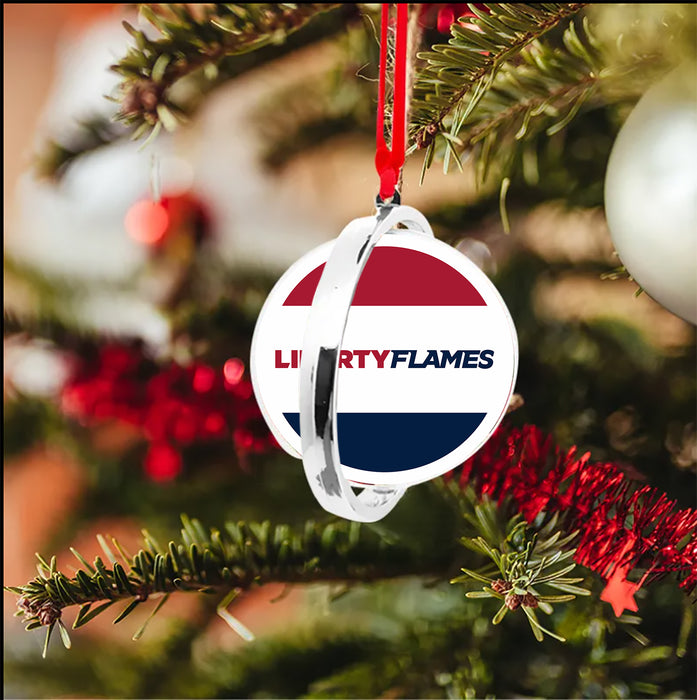 Liberty University Christmas Reversible Flat Round Ornament