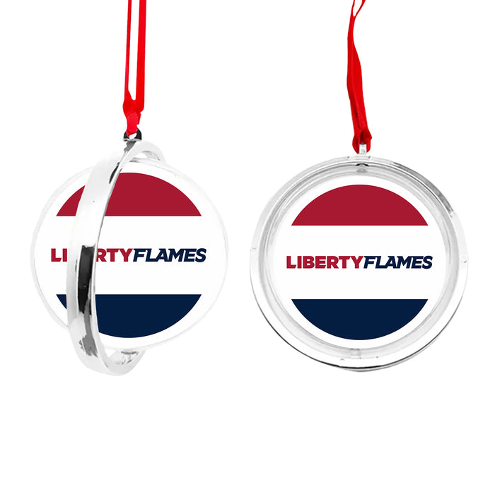 Liberty University Christmas Reversible Flat Round Ornament