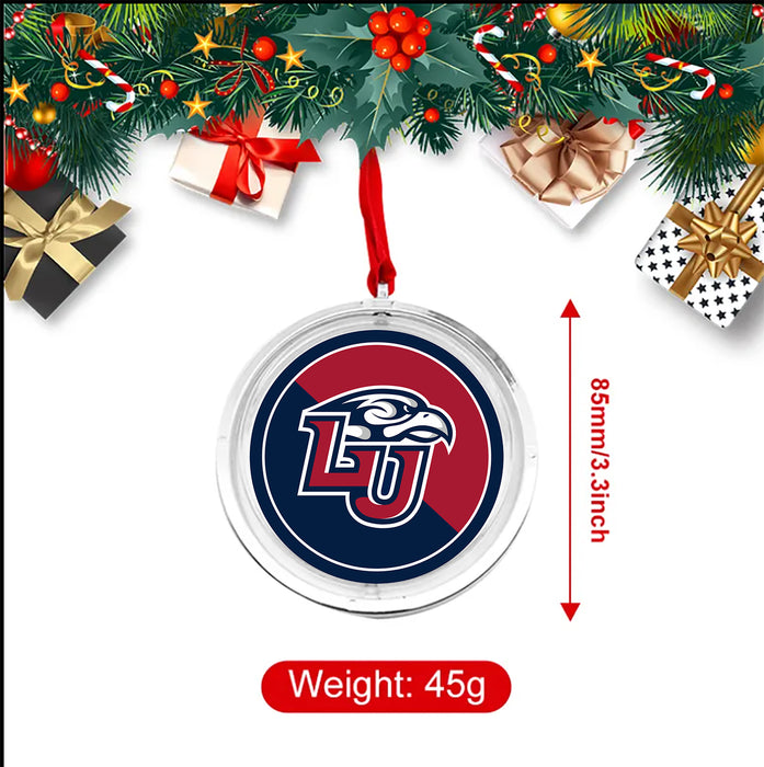 Liberty University Christmas Reversible Flat Round Ornament