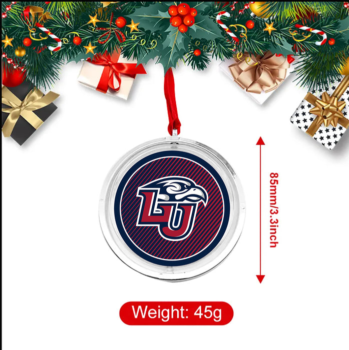 Liberty University Christmas Reversible Flat Round Ornament