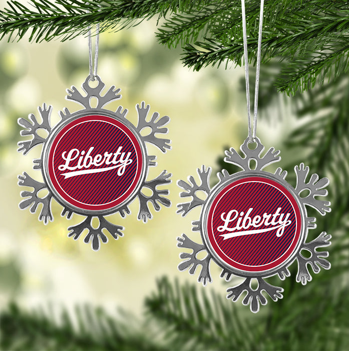 Liberty University Christmas Ornament - Snowflake Metal