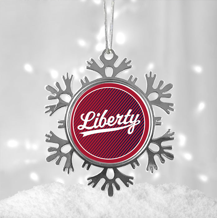 Liberty University Christmas Ornament - Snowflake Metal