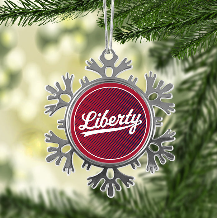 Liberty University Christmas Ornament - Snowflake Metal