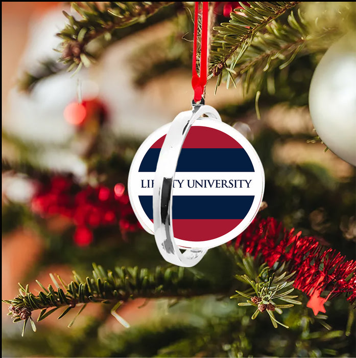 Liberty University Christmas Reversible Flat Round Ornament