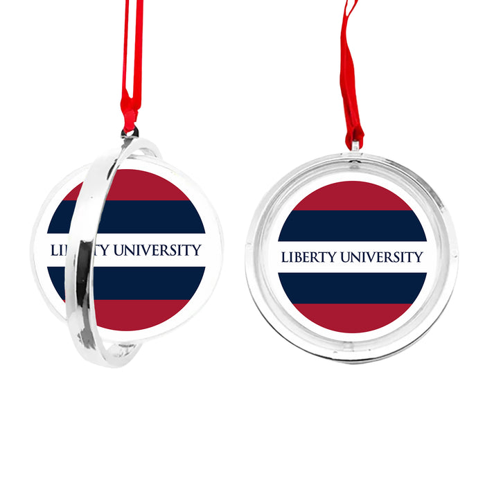 Liberty University Christmas Reversible Flat Round Ornament