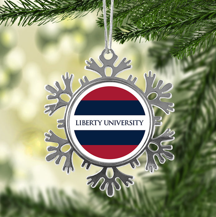 Liberty University Christmas Ornament - Snowflake Metal