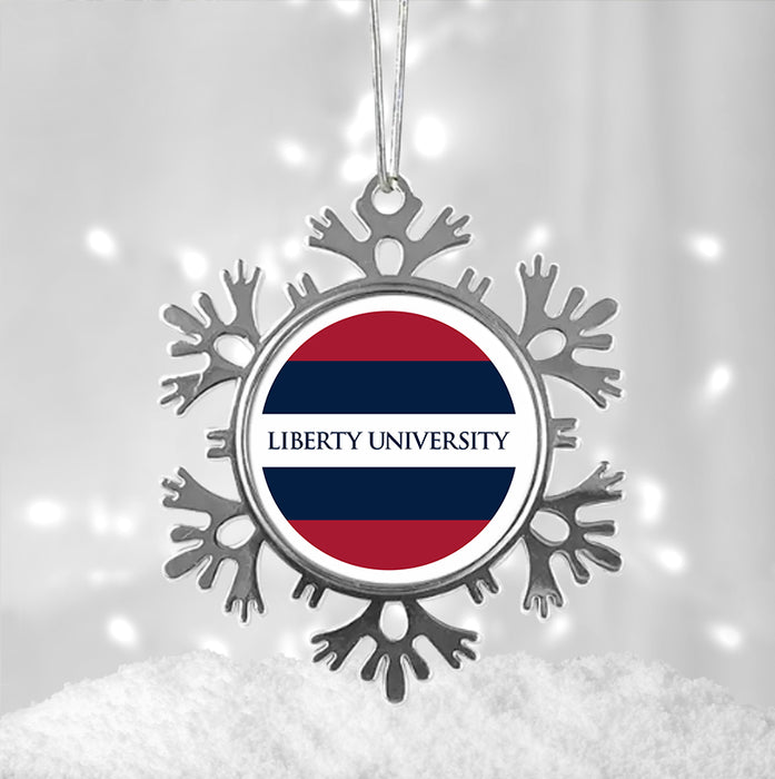 Liberty University Christmas Ornament - Snowflake Metal