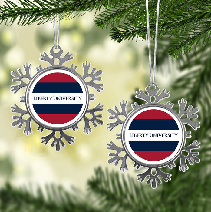Liberty University Christmas Ornament - Snowflake Metal