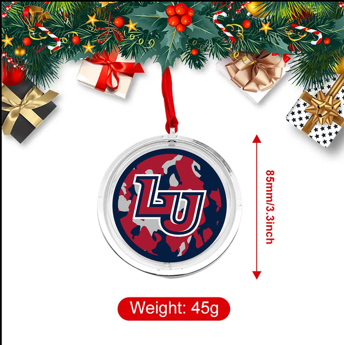 Liberty University Christmas Reversible Flat Round Ornament