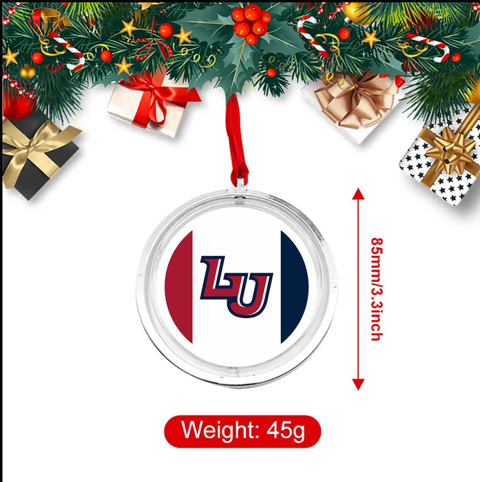 Liberty University Christmas Reversible Flat Round Ornament