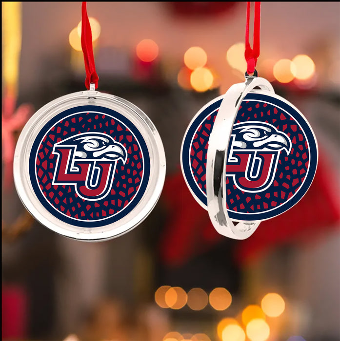 Liberty University Christmas Reversible Flat Round Ornament