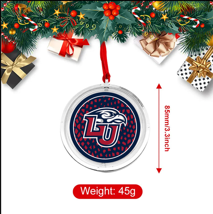 Liberty University Christmas Reversible Flat Round Ornament