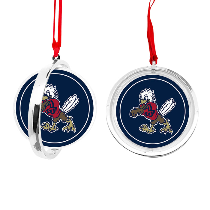 Liberty University Christmas Reversible Flat Round Ornament