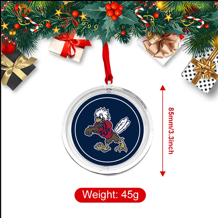 Liberty University Christmas Reversible Flat Round Ornament