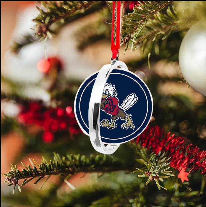 Liberty University Christmas Reversible Flat Round Ornament
