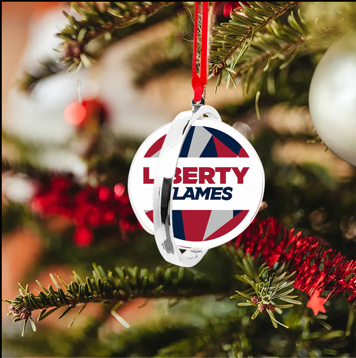 Liberty University Christmas Reversible Flat Round Ornament