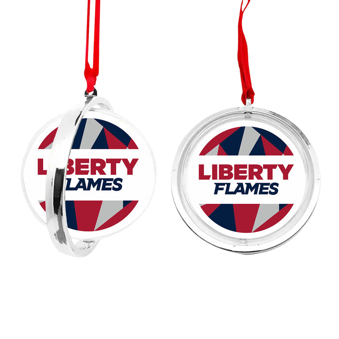 Liberty University Christmas Reversible Flat Round Ornament