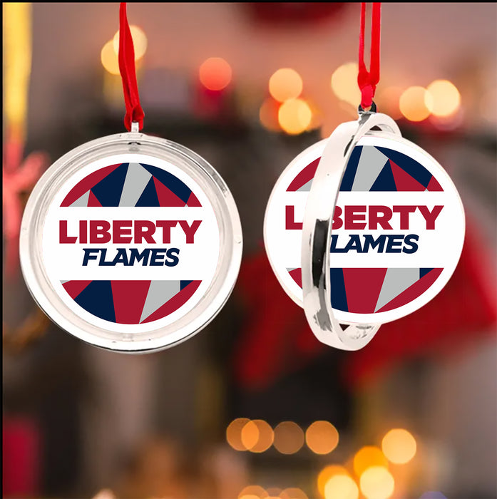 Liberty University Christmas Reversible Flat Round Ornament