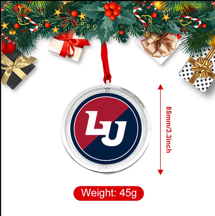 Liberty University Christmas Reversible Flat Round Ornament