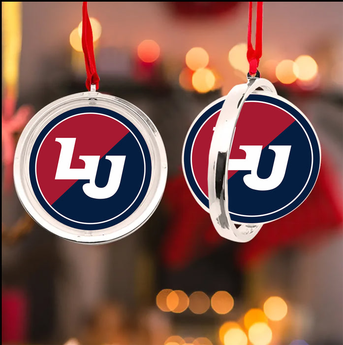 Liberty University Christmas Reversible Flat Round Ornament