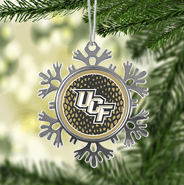 University of Central Florida Christmas Ornament - Snowflake Metal