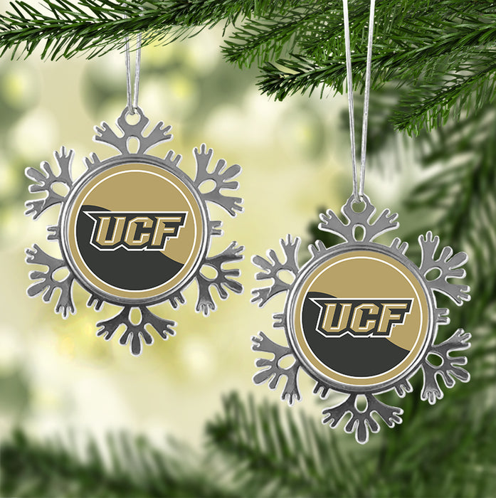 University of Central Florida Christmas Ornament - Snowflake Metal