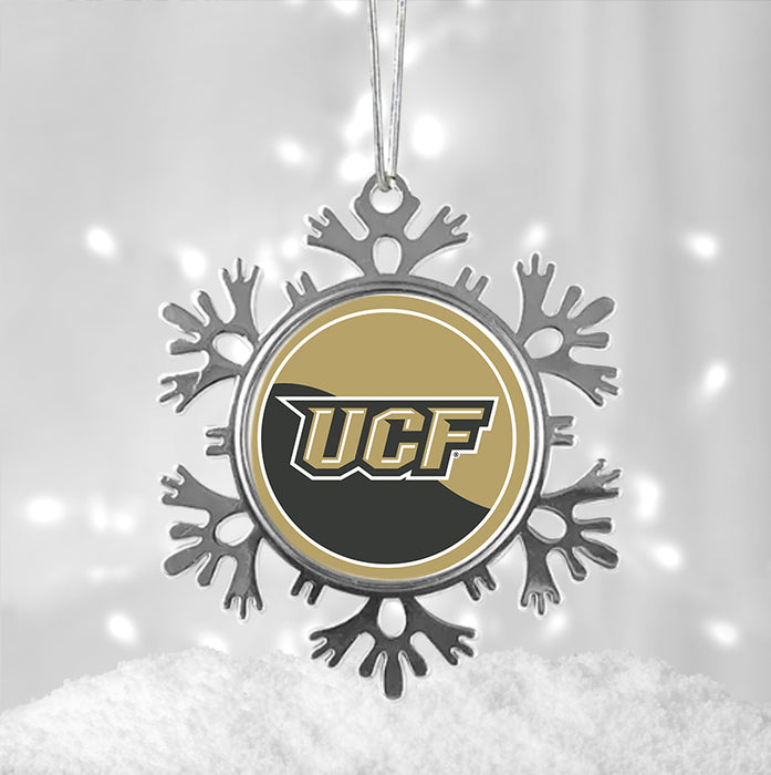 University of Central Florida Christmas Ornament - Snowflake Metal