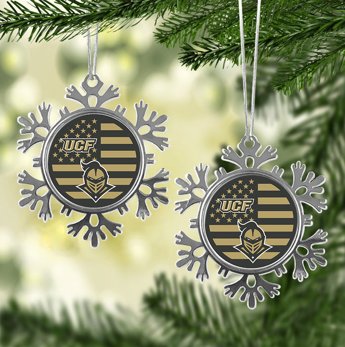 University of Central Florida Christmas Ornament - Snowflake Metal