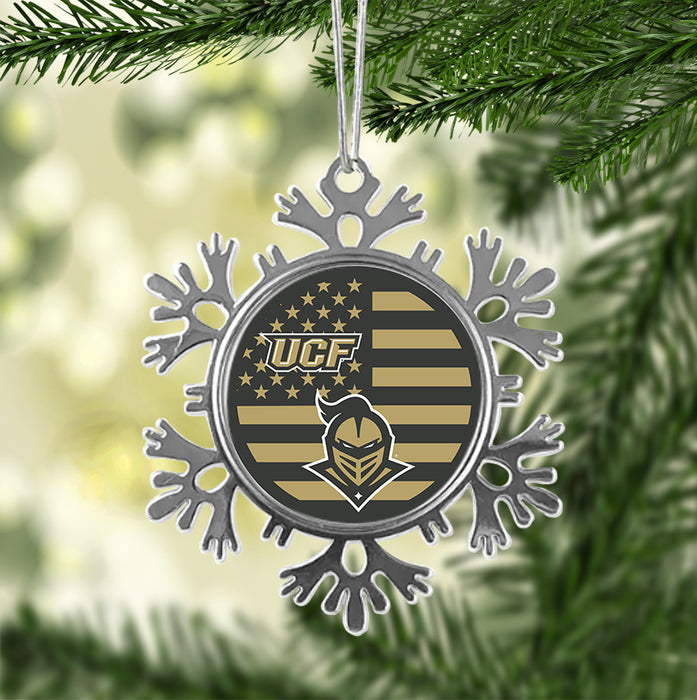 University of Central Florida Christmas Ornament - Snowflake Metal