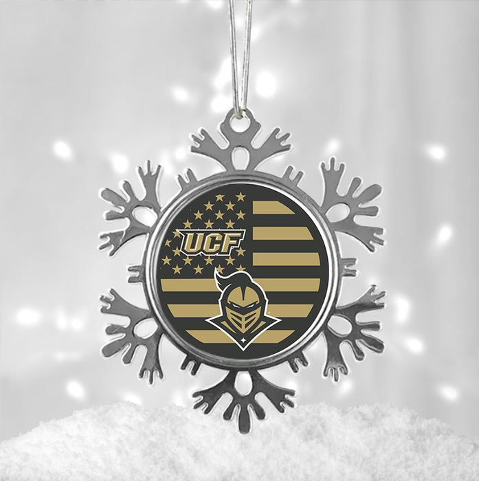University of Central Florida Christmas Ornament - Snowflake Metal