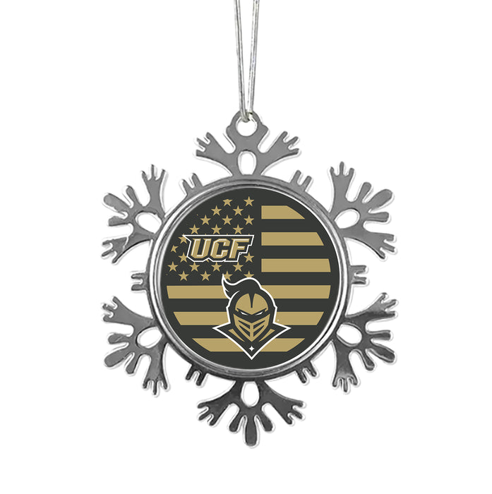 University of Central Florida Christmas Ornament - Snowflake Metal