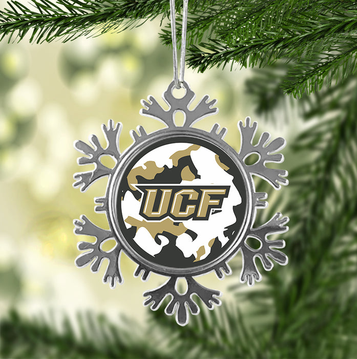 University of Central Florida Christmas Ornament - Snowflake Metal
