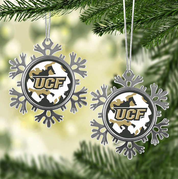 University of Central Florida Christmas Ornament - Snowflake Metal