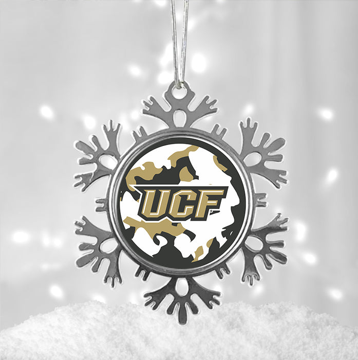 University of Central Florida Christmas Ornament - Snowflake Metal