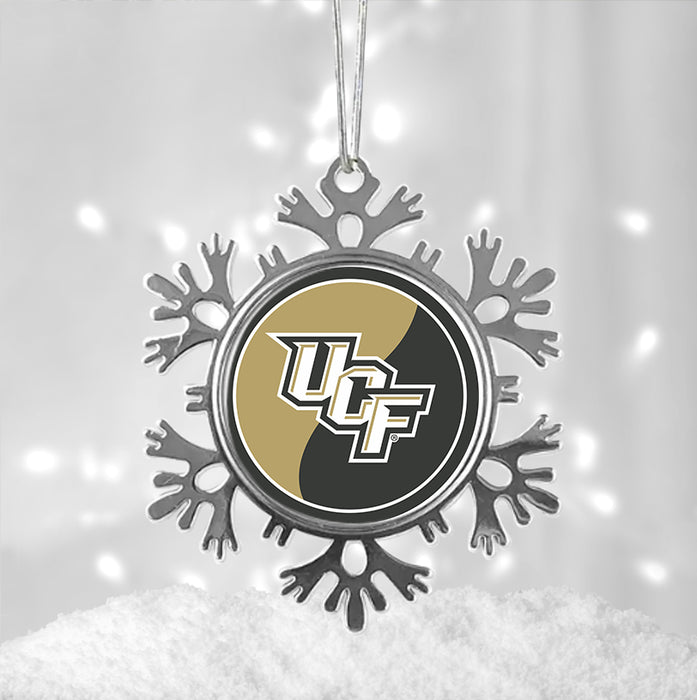 University of Central Florida Christmas Ornament - Snowflake Metal