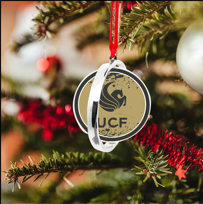 University of Central Florida Christmas Reversible Flat Round Ornament