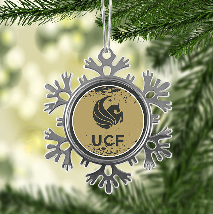 University of Central Florida Christmas Ornament - Snowflake Metal