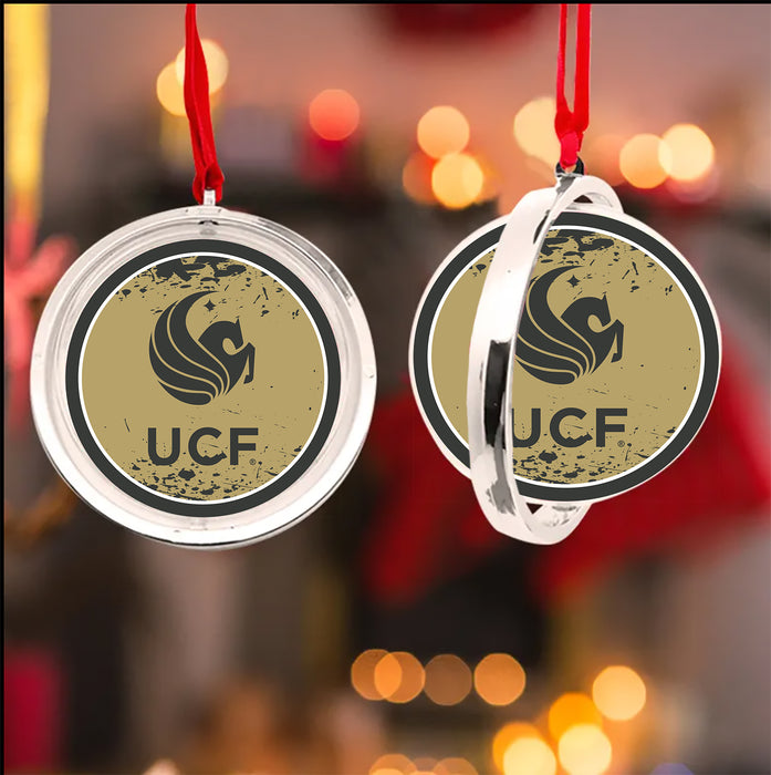 University of Central Florida Christmas Reversible Flat Round Ornament