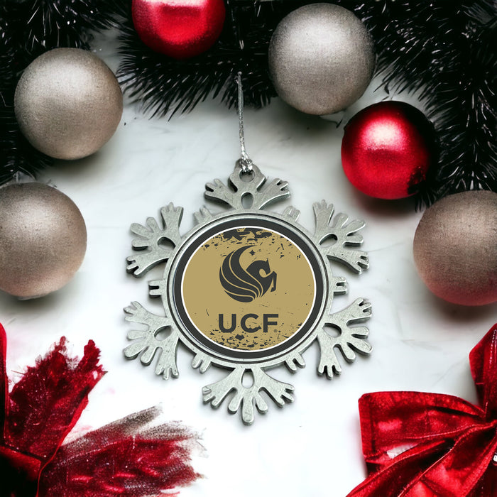 University of Central Florida Christmas Ornament - Snowflake Metal